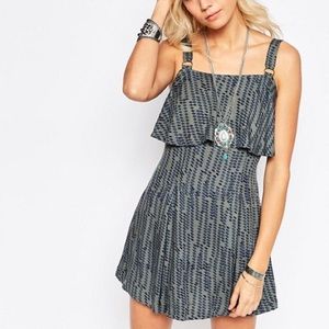 Free People Paper Flowers Mini Dress